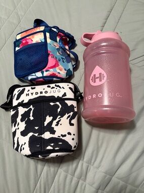 73 oz Pink Glitter Hydrojug and Sleeve Bundle